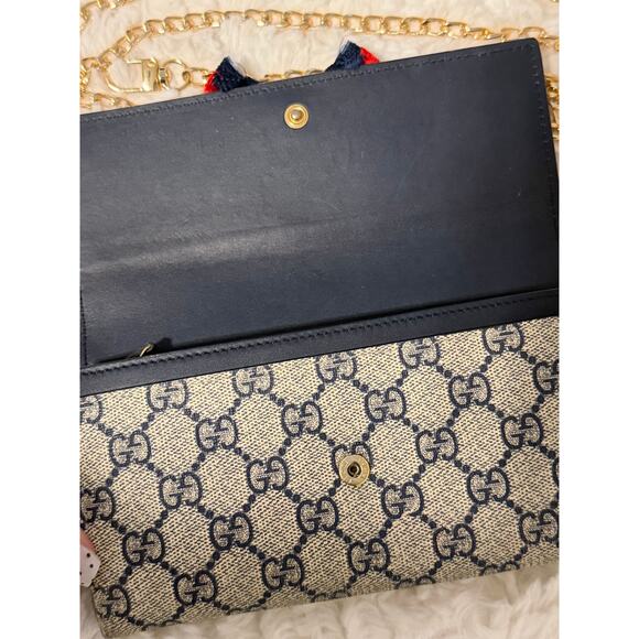 Authentic Gucci GG Supreme Web Bow Continental Wallet – Red Leather – Excellent - Picture 3 of 8